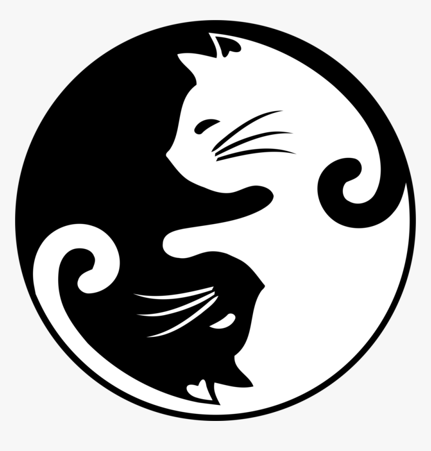 Cat Clipart Ripndip Image - Cat Yin Yang Symbol, HD Png Download, Free Download