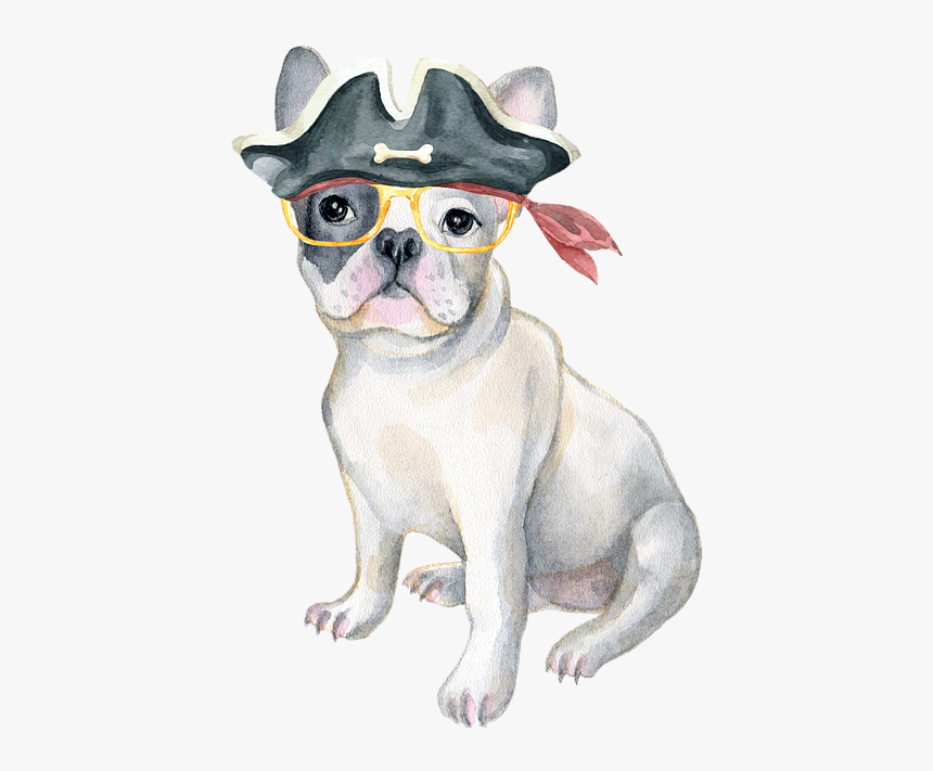 Bulldog Watercolor Illustration, HD Png Download, Free Download