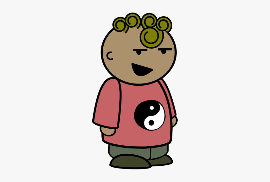 Yin Yang Cartoon Boy - Cartoon Person, HD Png Download, Free Download