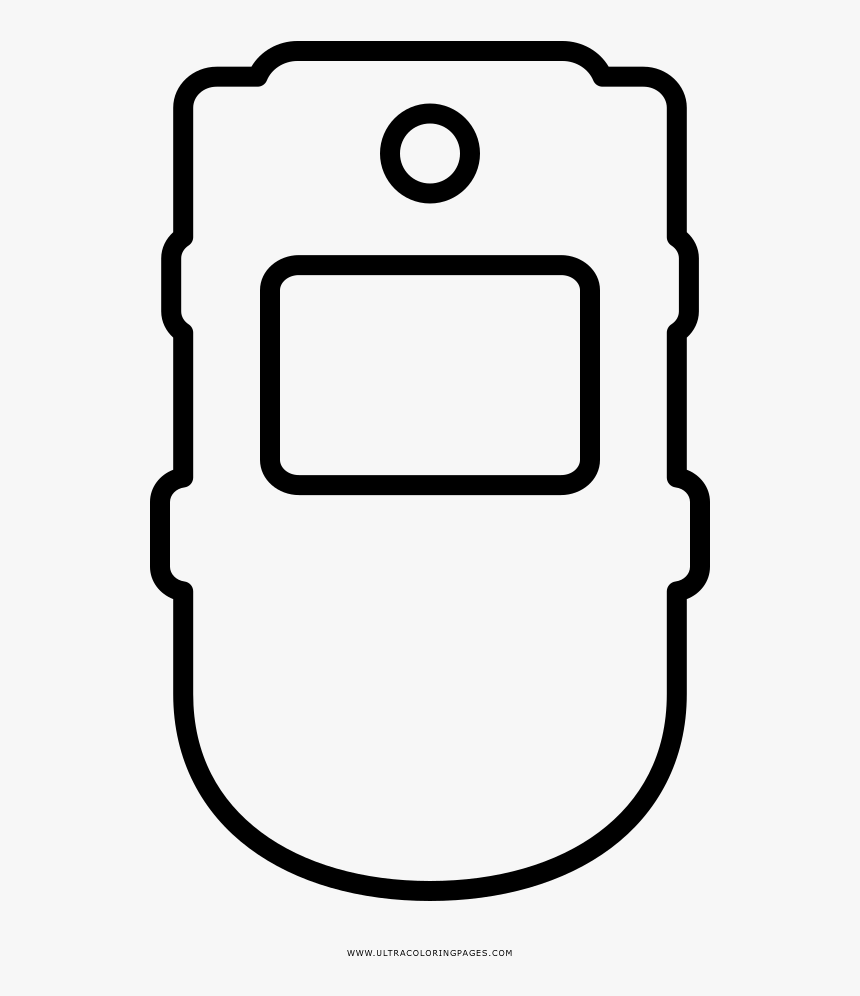 Flip Phone Coloring Page, HD Png Download, Free Download