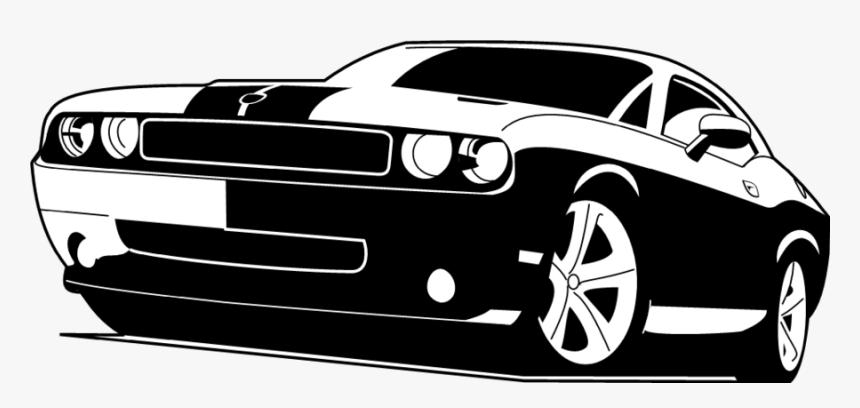 R34 Drawing Charger - Dodge Challenger Clipart, HD Png Download, Free Download