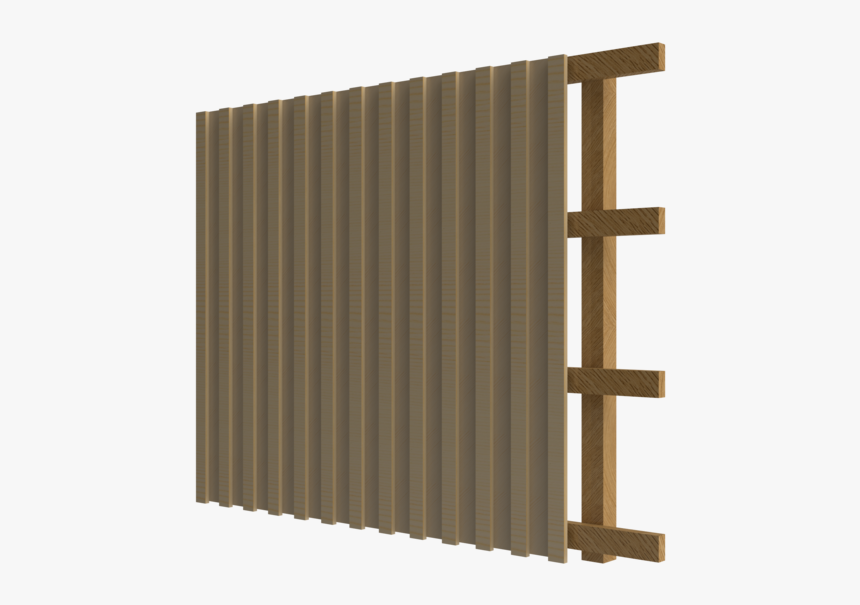 Timber Fence Render- Acoustic Barrier Render 2 - Wood, HD Png Download, Free Download