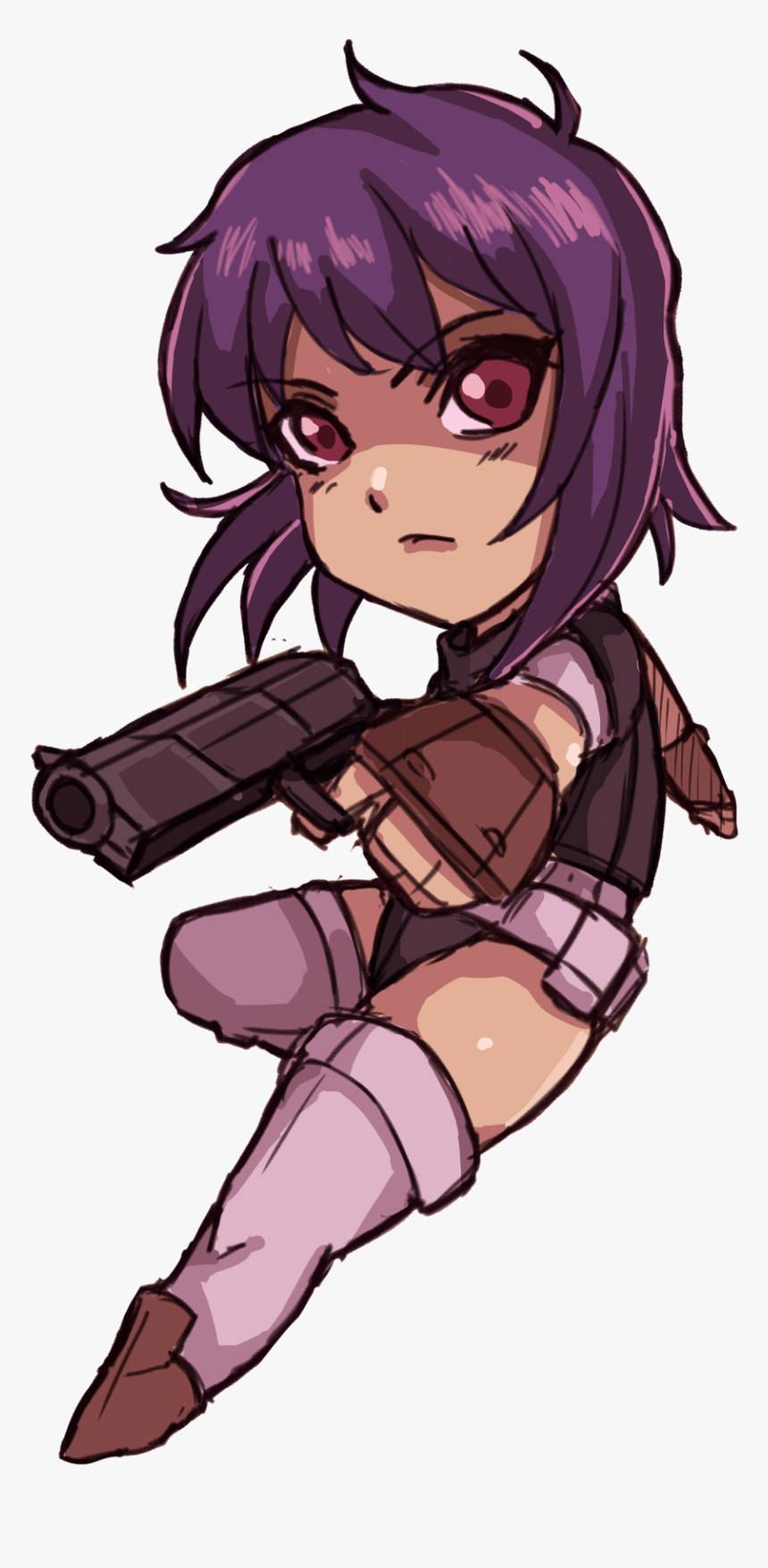 Fanart Of The Day, - Ghost In The Shell Chibi, HD Png Download, Free Download