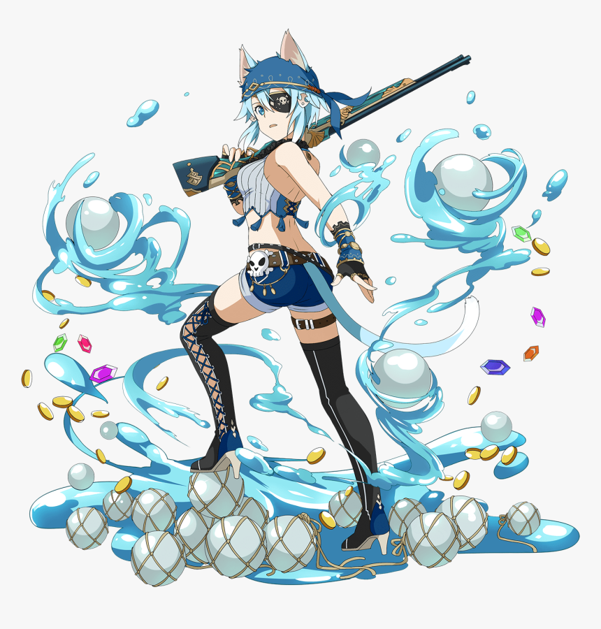 Picture Royalty Free Download Great On The Lookout - Sword Art Online Pirate Sinon, HD Png Download, Free Download
