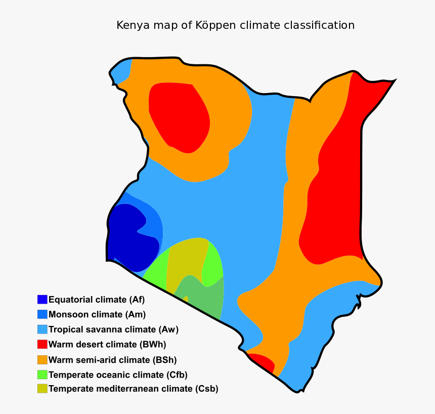 Climate Map Of Kenya, HD Png Download, Free Download