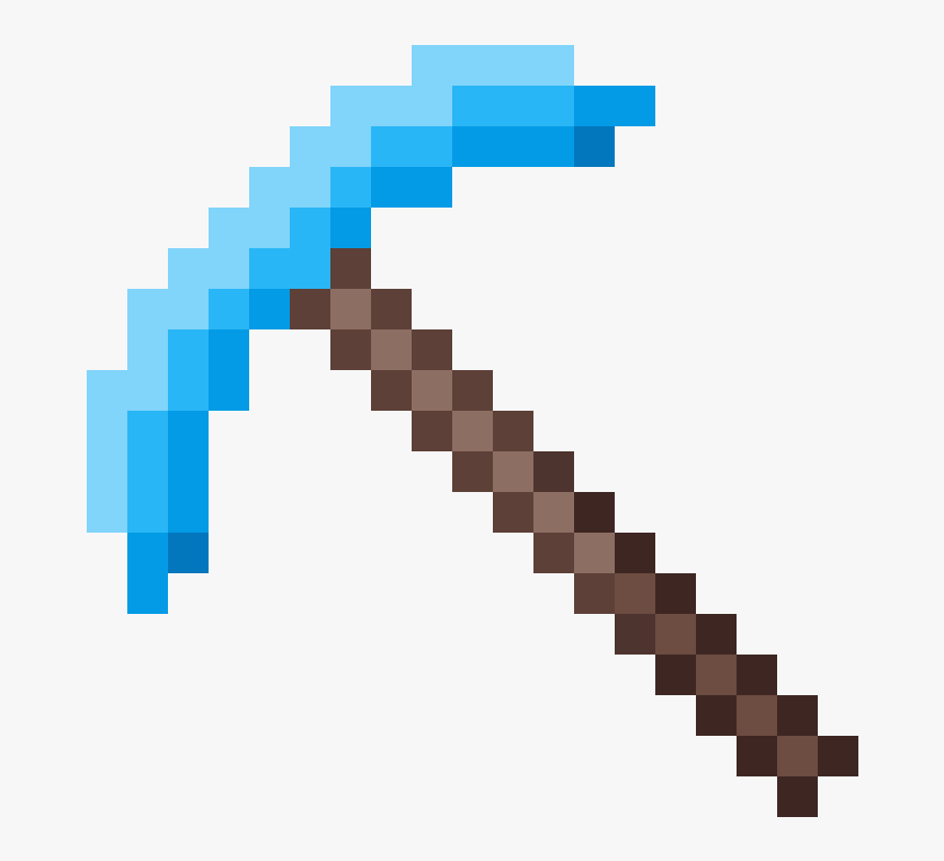 Minecraft Diamond Pickaxe Png, Transparent Png, Free Download