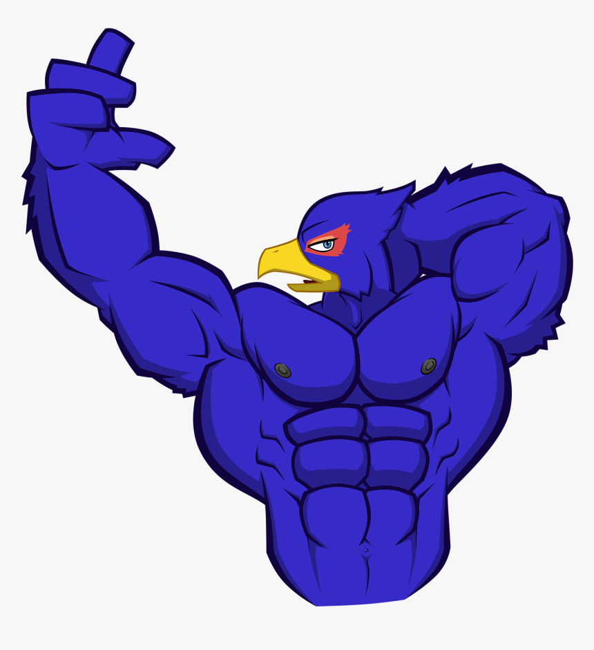 Falco Flexing - Star Fox Falco Muscle, HD Png Download, Free Download