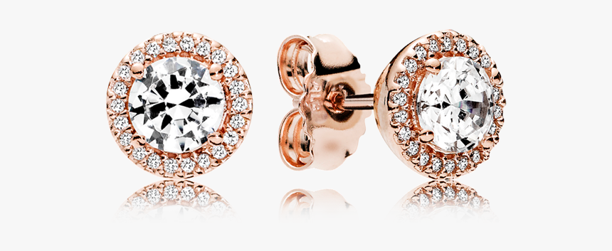 Pandora Rose Stud Earrings With Clear Cubic Zirconia - Classic Elegance Pandora Stud, HD Png Download, Free Download