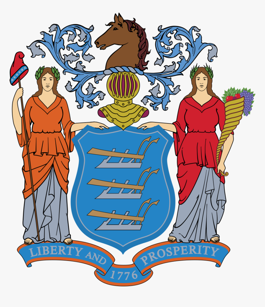 Seal New Jersey Flag, HD Png Download, Free Download