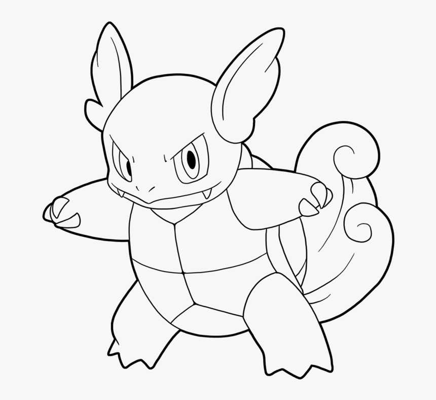 Pokemon Colouring Pages Wartortle , Png Download - Pokemon Wartortle Coloring Pages, Transparent Png, Free Download