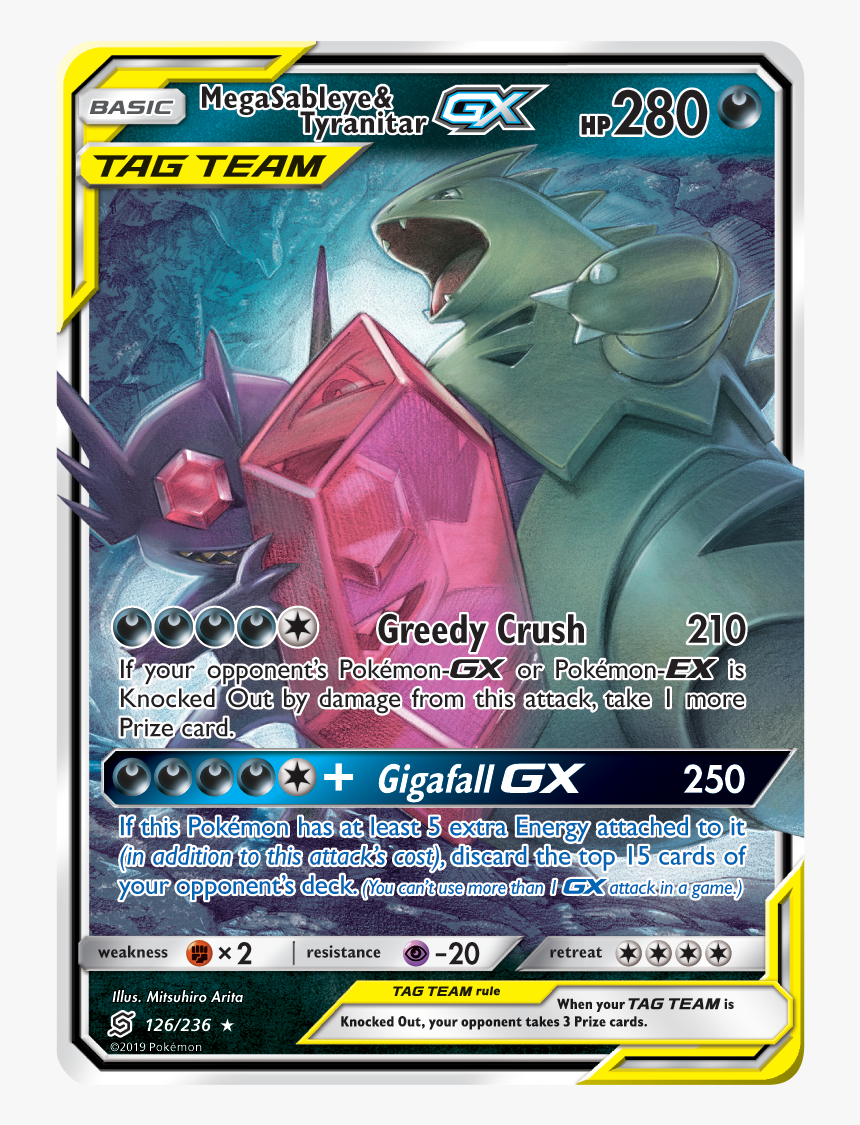 Mega Sableye Tyranitar Gx, HD Png Download, Free Download