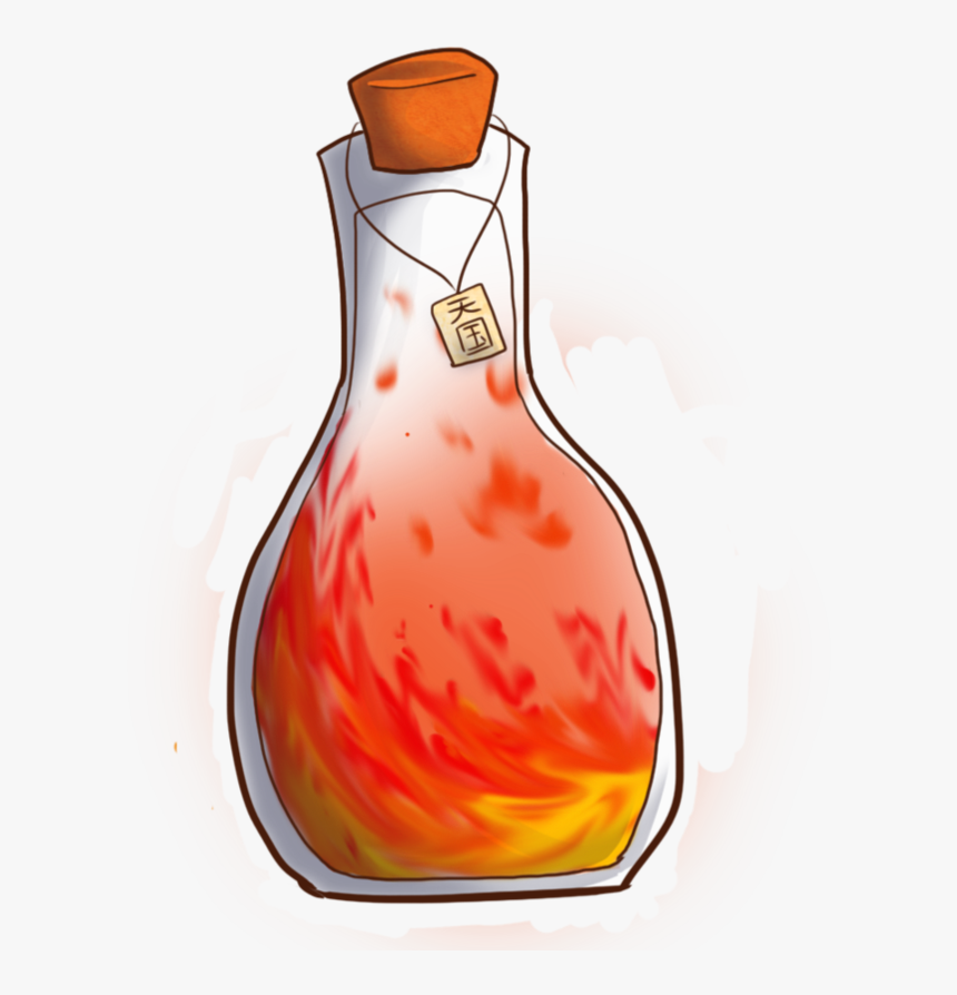 Bottled Fire Stocked By Dj Bluehkitteh On - Potion Bottle On Fire, HD Png Download, Free Download