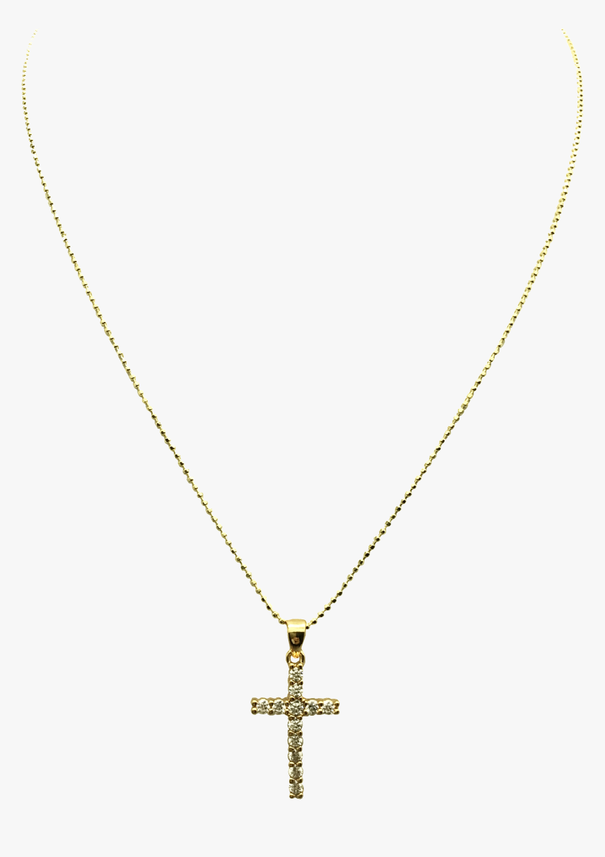 Cross Chain Gold - Necklace, HD Png Download, Free Download