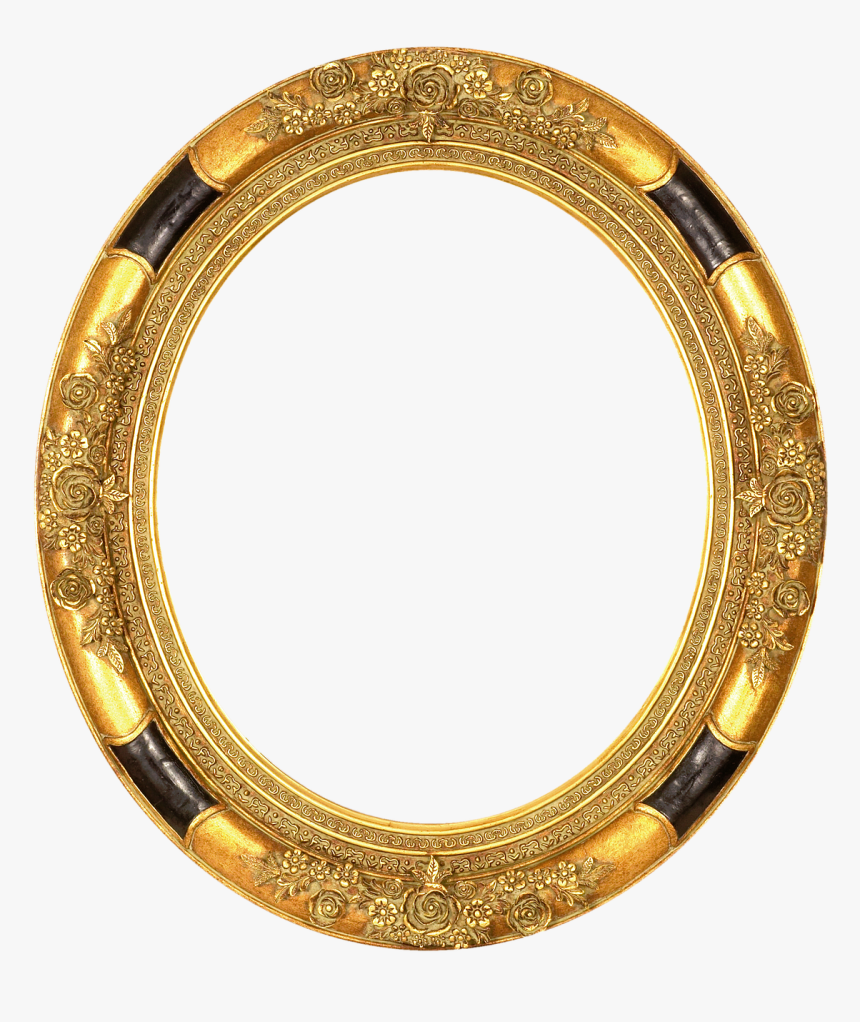 Transparent Oval Frames Png - Oval Golden Frame Png, Png Download, Free Download