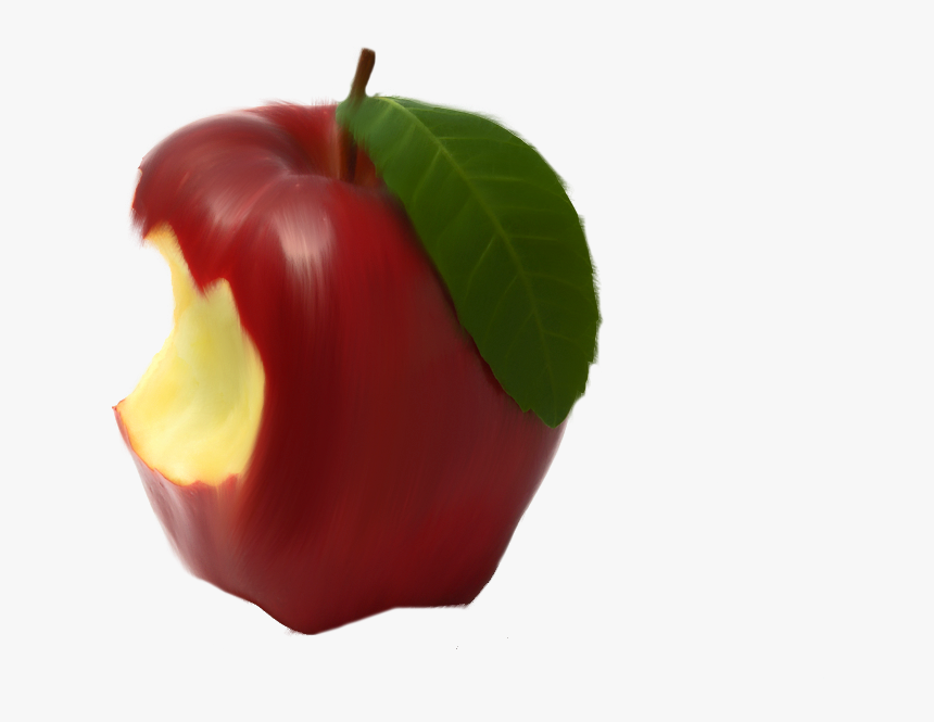 Bitten Apple Png By Moonglowlilly - Apple With Bite Png, Transparent Png, Free Download