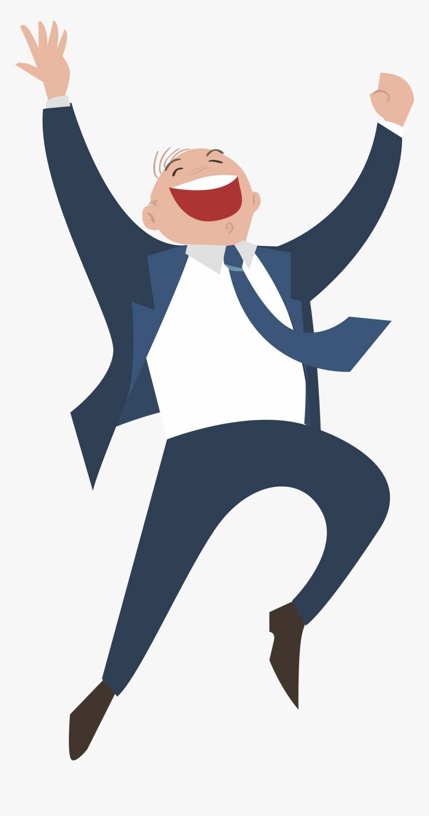Illustration Laughing Man Transprent - Vector Happy Man Png, Transparent Png, Free Download