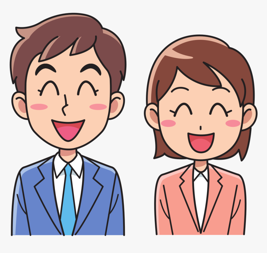 Business Man And Woman - Man And Woman Cartoon, HD Png Download, Free Download