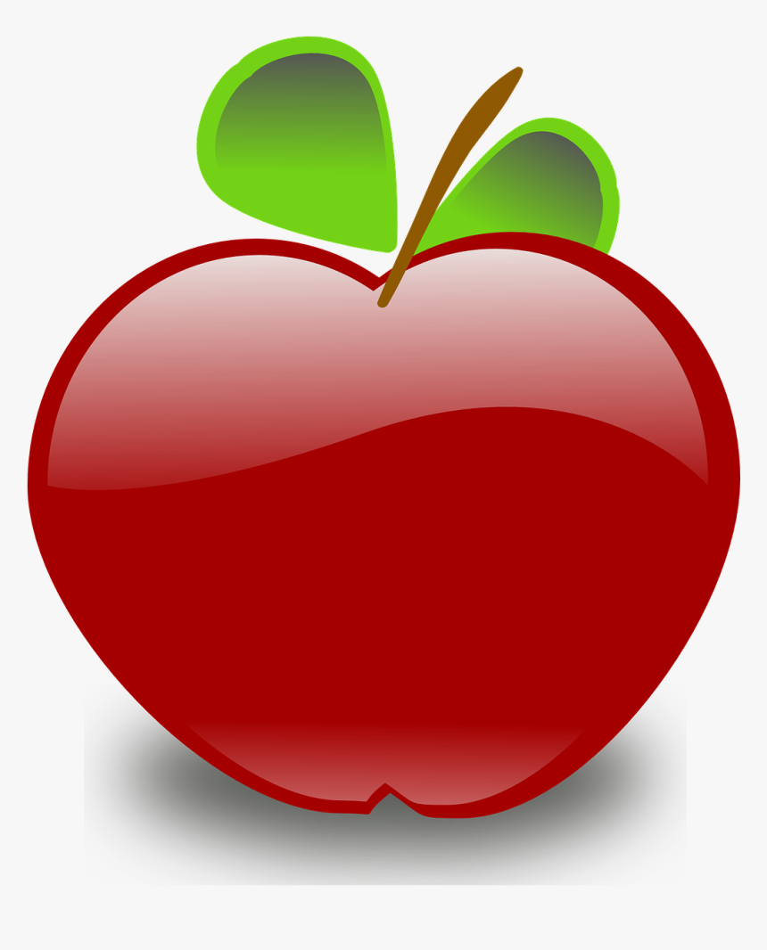 Red Apple Fruit Leaves Food Png Image - Clipart Transparent Background Image Transparent Apple, Png Download, Free Download