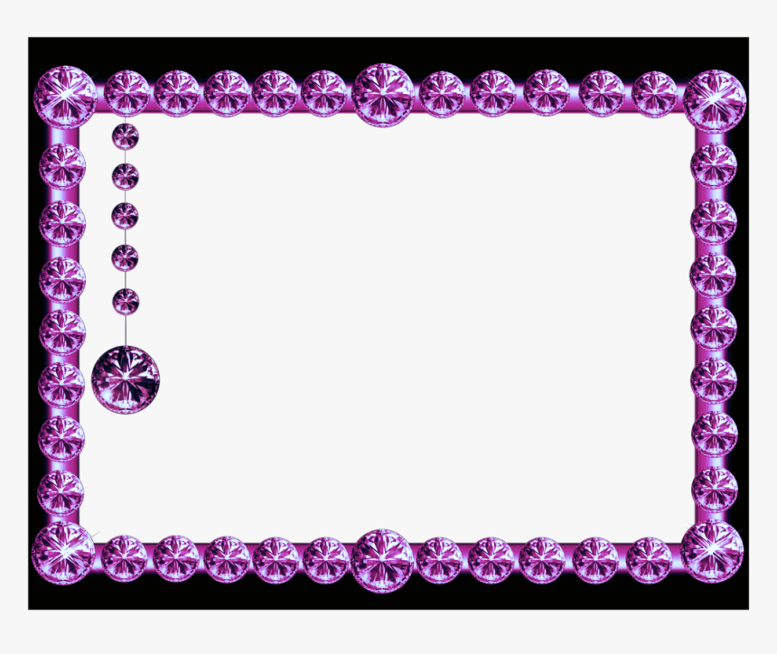 #mq #pearl #pearls #pink #frame #frames #border #borders - Pink Diamond Frame Png, Transparent Png, Free Download