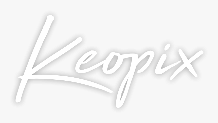 Keopix Logo Shown In White - Calligraphy, HD Png Download, Free Download