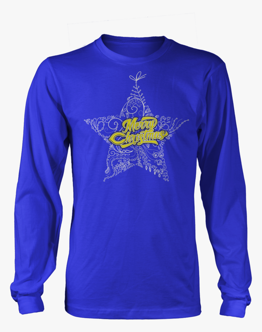 Star Blue Ls - Long-sleeved T-shirt, HD Png Download, Free Download