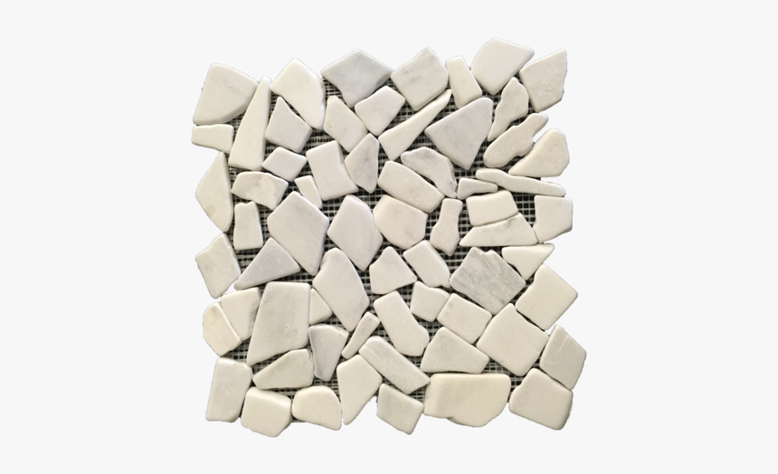 Pearl White Tumbled Stone Mosaic - Tile, HD Png Download, Free Download