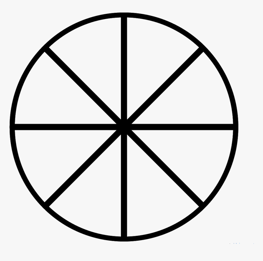 Circle With 8 Pieces, HD Png Download, Free Download