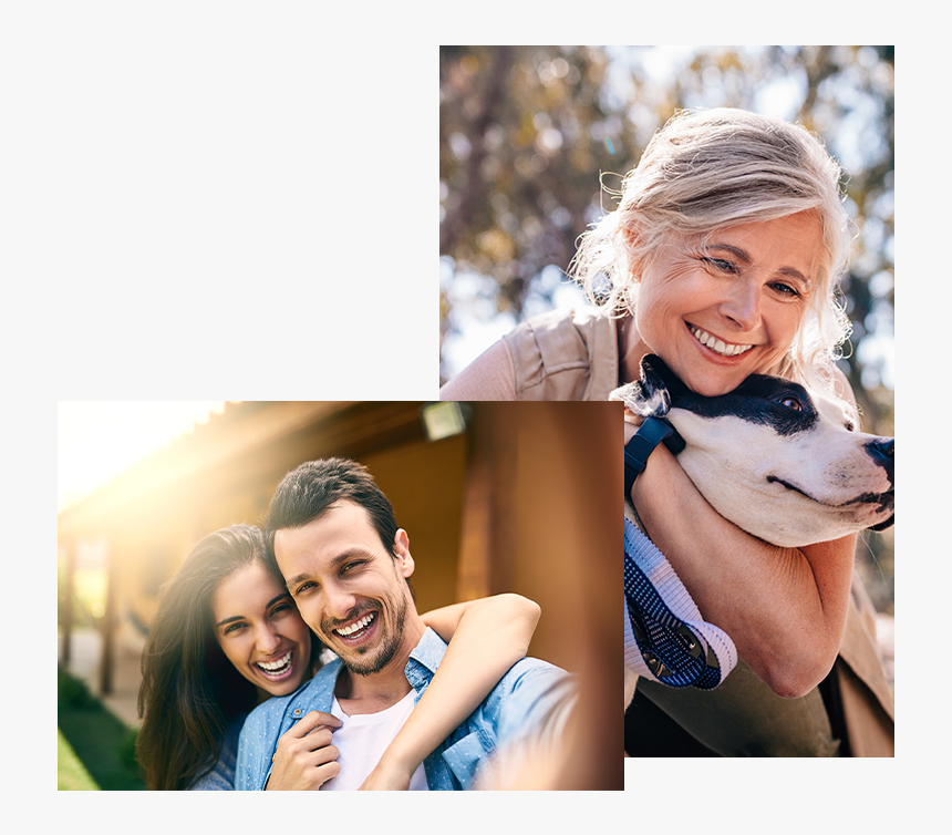 Mujer Feliz Con Perro, HD Png Download, Free Download
