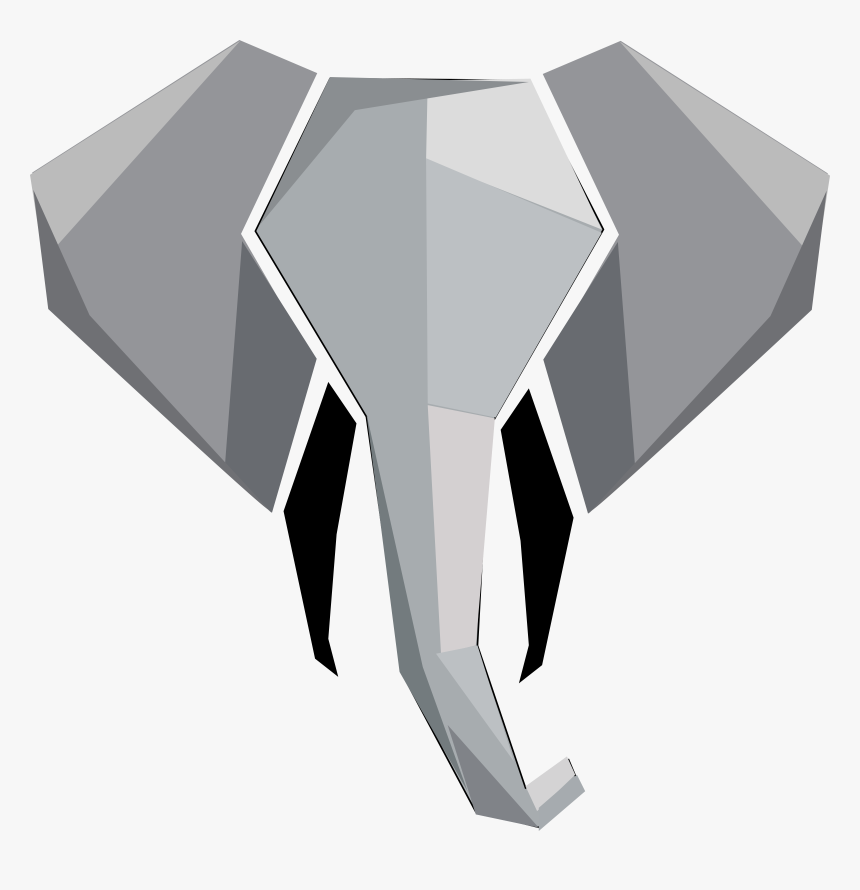 Elephant Head Silhouette Png, Transparent Png, Free Download