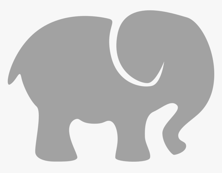 grey baby elephant clipart