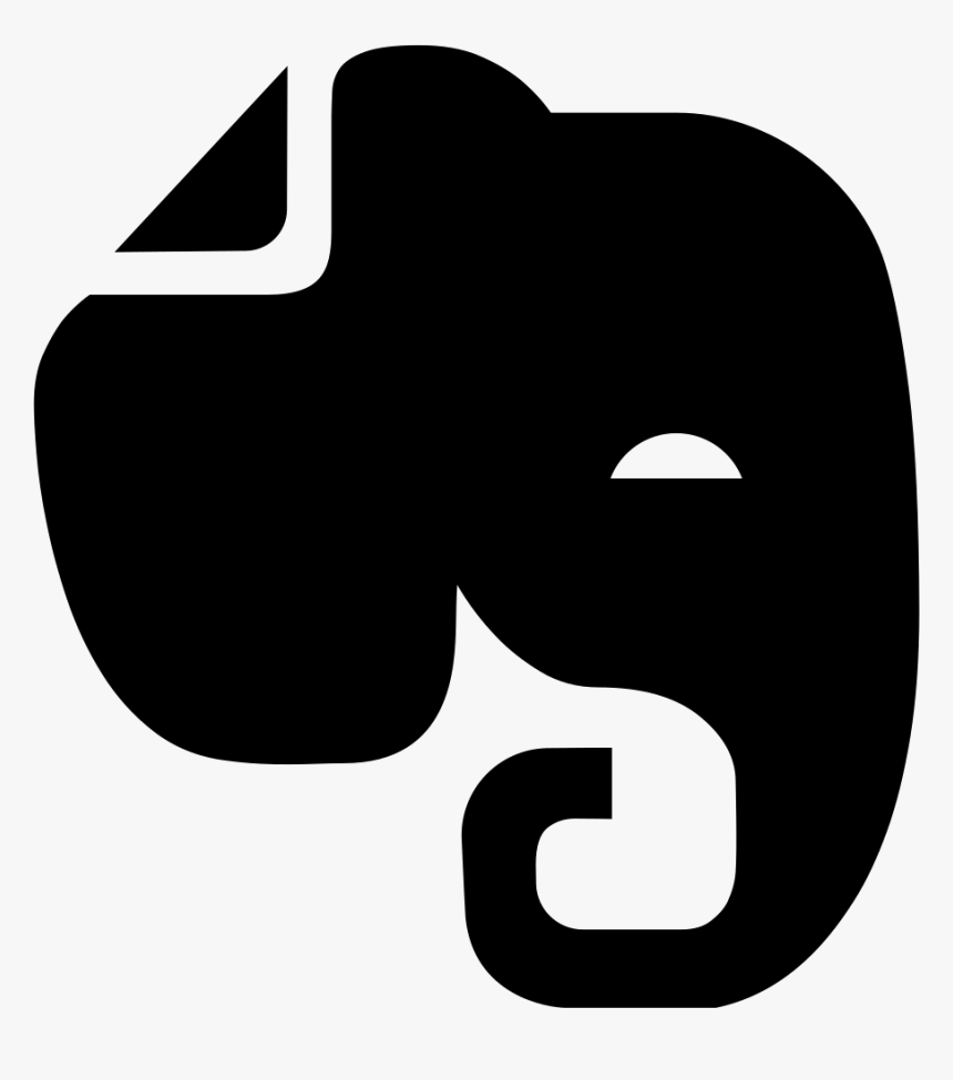 Elephant Head Silhouette - Logo With Black Elephant, HD Png Download, Free Download