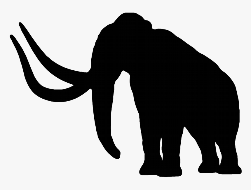 Transparent Elephant Head Png - Woolly Mammoth Silhouette Png, Png Download, Free Download