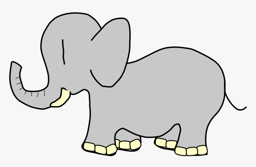 Drawing Elephants Side View - Transparent Cartoon Elephant Png, Png Download, Free Download