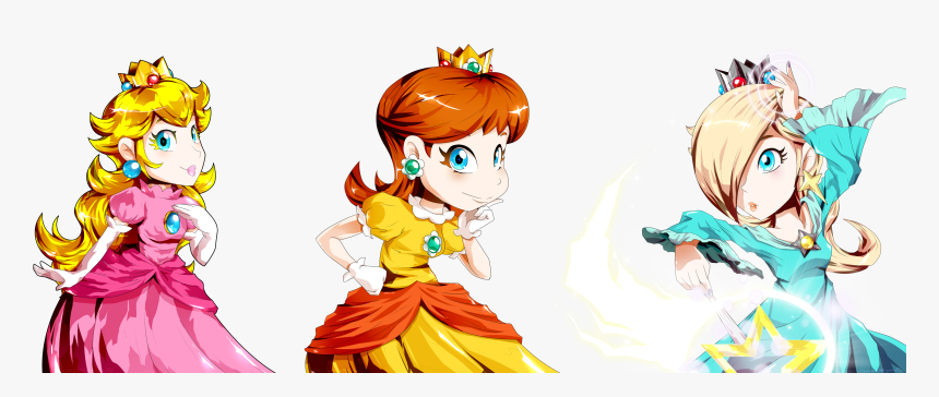 Smb Hopeless Masquerade Peach, Daisy And Rosalina - Rosalina Princess Daisy And Peach, HD Png Download, Free Download