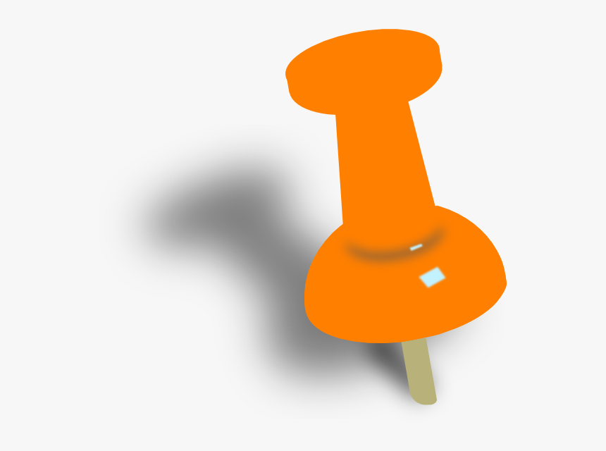 Transparent Thumbtack Png - Orange Push Pin Png, Png Download, Free Download