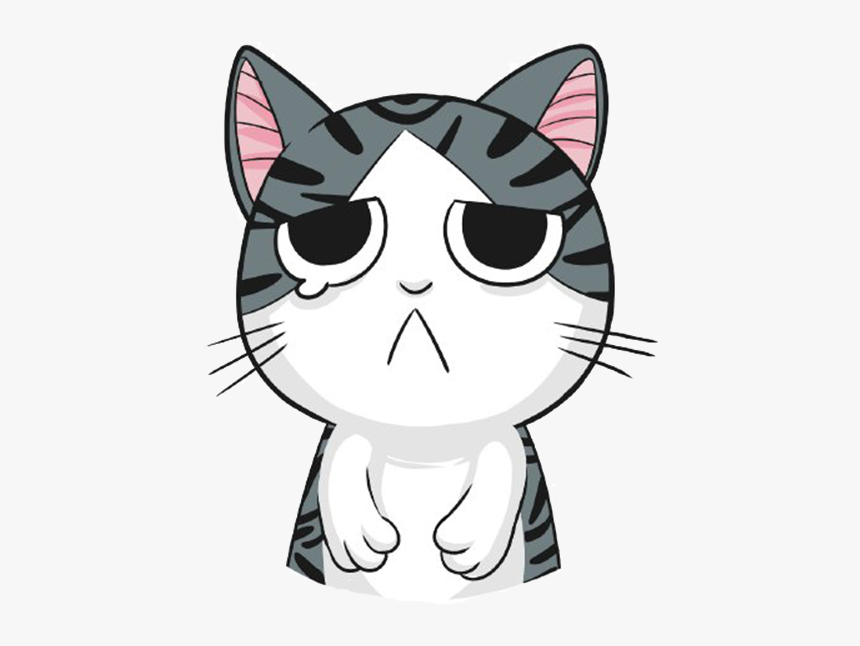 Cat Clipart Tshirt Dog - Sad Cat Clip Art Png, Transparent Png - kindpng.