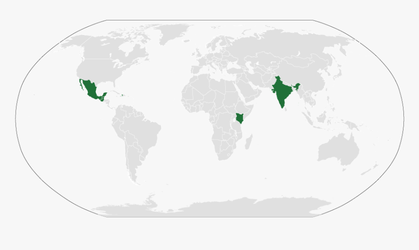 Active Regions On World Map - Kavrayskiy Vii World Map, HD Png Download, Free Download