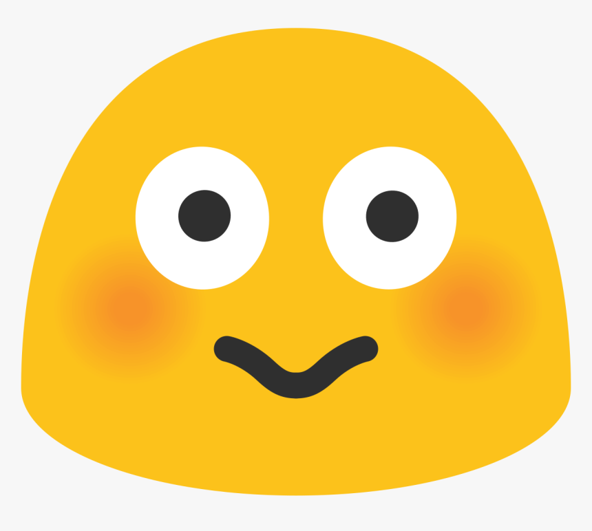 Flushed Face Emoji Png - Blob Flushed Emoji, Transparent Png, Free Download