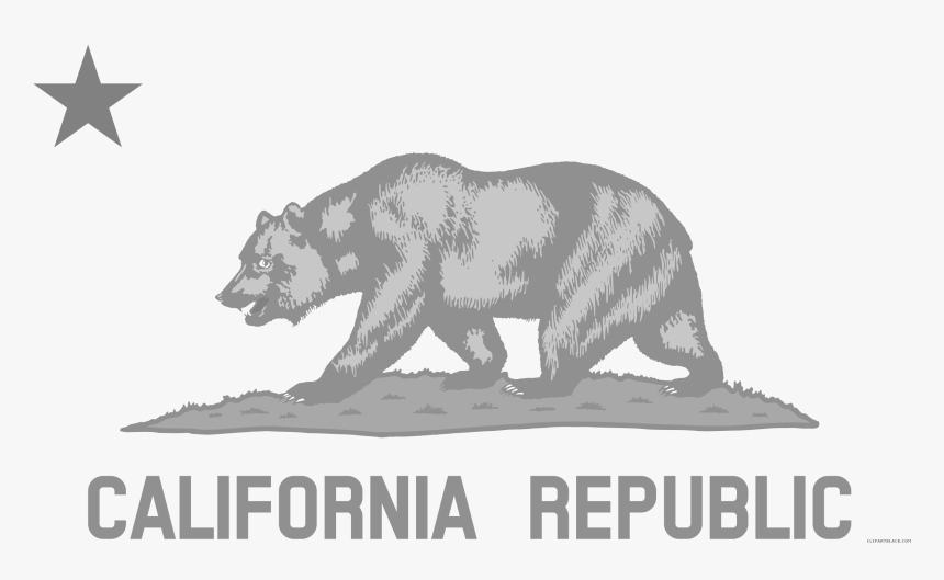 Transparent Black Bear Png - California State Flag Transparent, Png Download, Free Download