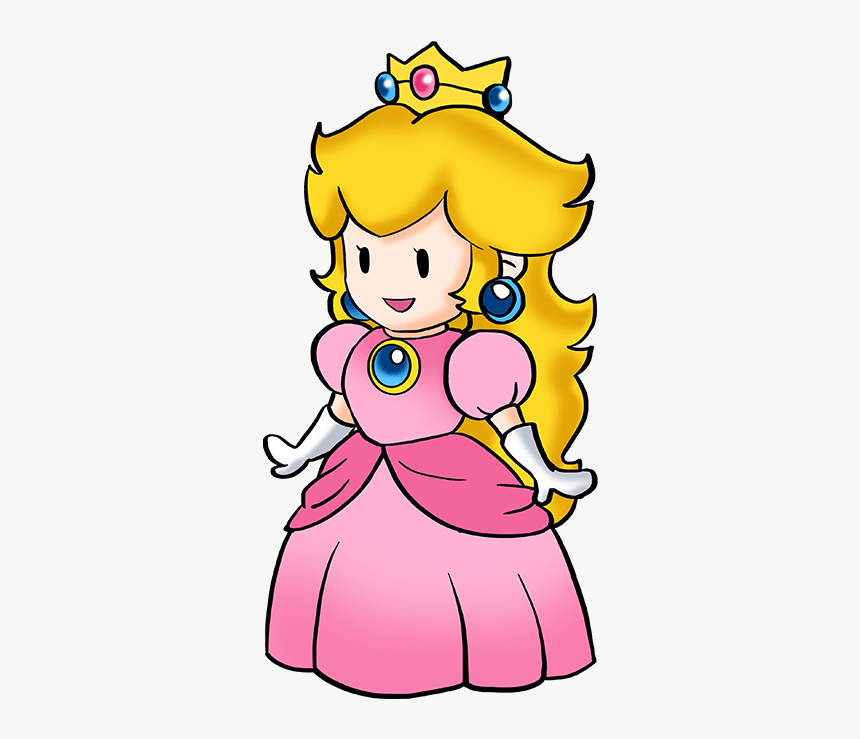 How To Draw Princess Peach From Super Mario Bros - Princess Peach, HD Png Download, Free Download