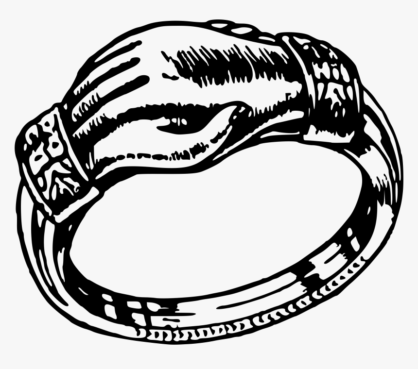 Friendship Ring Clip Arts - Black And White Clipart Png Of Ring, Transparent Png, Free Download