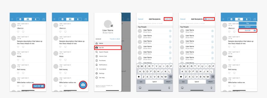 Venmo Split The Bill, HD Png Download, Free Download