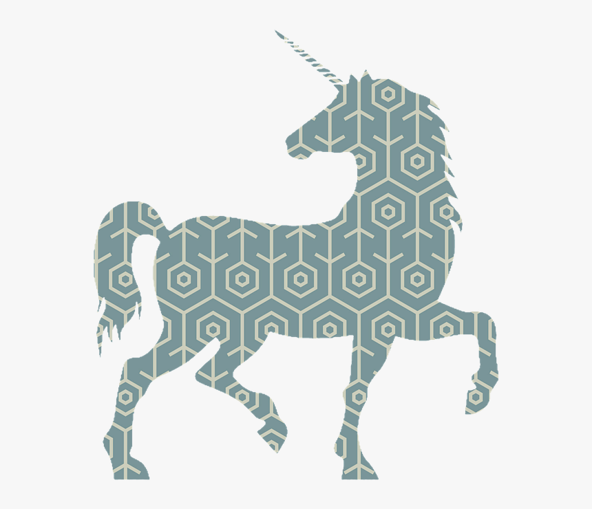 Unicorn Horse Clipart Sticker Animal Pattern - Silhouette Of A Unicorn, HD Png Download, Free Download