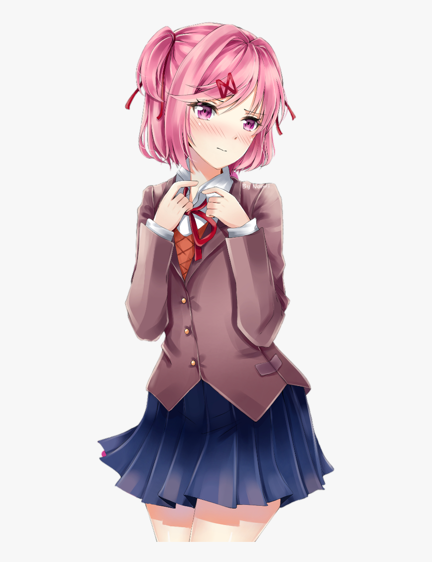 Transparent Yuri Doki Doki Png - Doki Doki Literature Club Fanart Natsuki, Png Download, Free Download