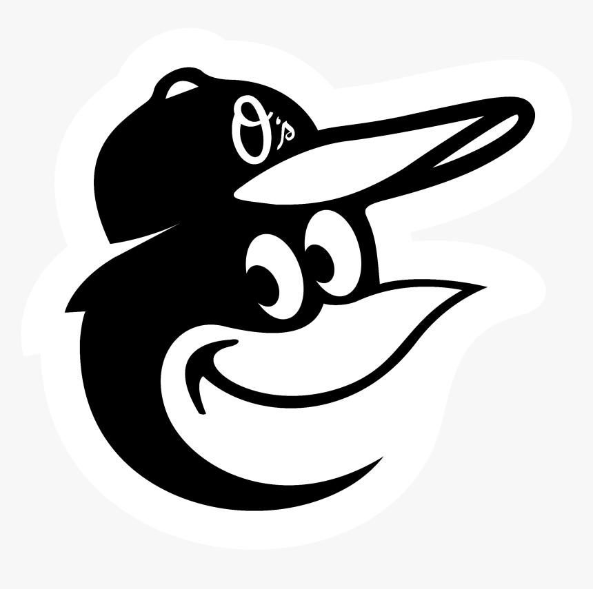 Baltimore Orioles Bird Logo Black And White - Baltimore Orioles Logo Black And White, HD Png Download, Free Download