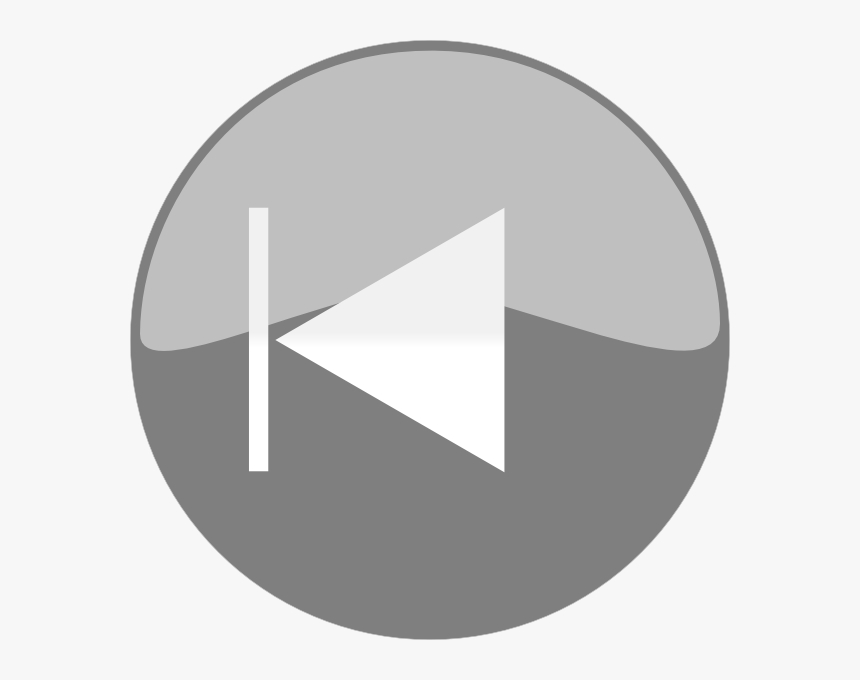 Windows Media Player Skip Back Button Grey Svg Clip - Button Back And Forward, HD Png Download, Free Download