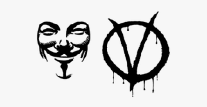 V For Vendetta Clipart Anonymous - V For Vendetta Sign, HD Png Download, Free Download