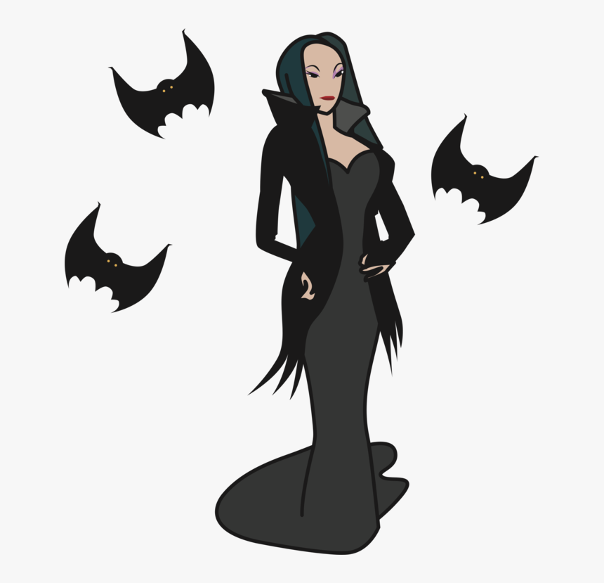 Black Hair,batman,cartoon - Female Dracula, HD Png Download, Free Download