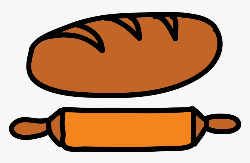Bread And Rolling Pin Icon - Bread And Rolling Pin Artwork, HD Png Download, Free Download