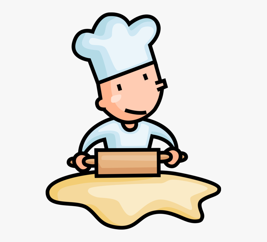 Baker Clipart Rolling Pin - Kid Baking Clip Art, HD Png Download, Free Download